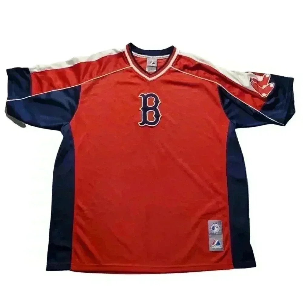 𝗕𝗼𝘀𝘁𝗼𝗻  𝗥𝗲𝗱 𝗦𝗼𝘅 𝘑𝘦𝘳𝘴𝘦𝘺 Men's Lg 𝗘𝗨𝗖 𝗡𝗲𝘃𝗲𝗿 𝗪𝗼𝗿𝗻